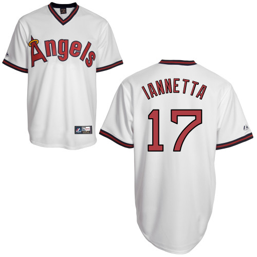 Chris Iannetta #17 MLB Jersey-Los Angeles Angels of Anaheim Men's Authentic Cooperstown White Baseball Jersey